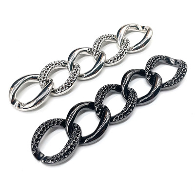 女士包包点钻合金纽链侧身开云体育 diy斜挎包配件金属挂链定制