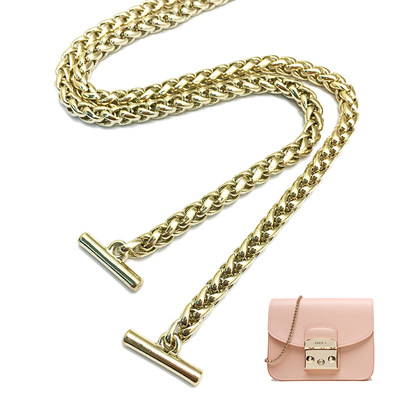 灯笼链包包开云体育箱包五金配件浅金色BSK链金属孖圆链包包配件直供