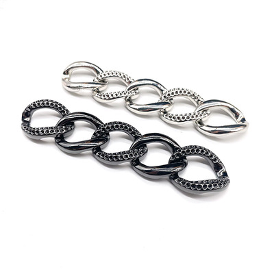 女士包包点钻合金纽链侧身开云体育 diy斜挎包配件金属挂链定制