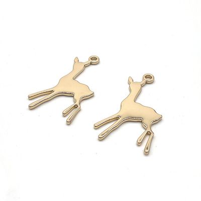 箱包五金开云体育吊牌配件 女包开云体育吊牌 浅金色光面鹿吊饰厂家定制 - 4