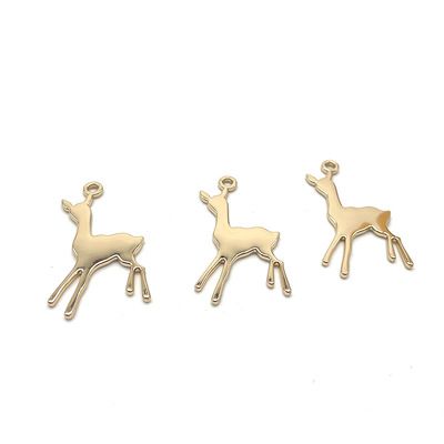 箱包五金开云体育吊牌配件 女包开云体育吊牌 浅金色光面鹿吊饰厂家定制 - 5