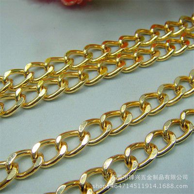 金属开云体育铁磨链 浅金色电镀箱包开云体育  - 5